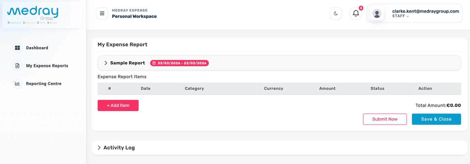 Create report builder screenshot